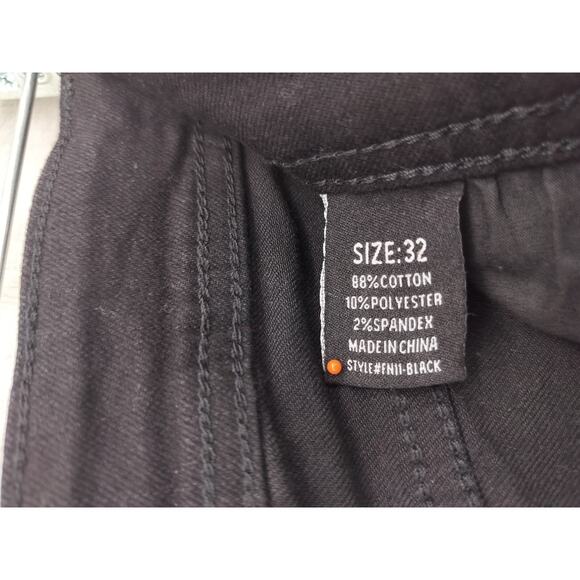 Fashion Nova Mens Jeans Size 32x30 Black Skinny Slim Leopard pattern - Picture 6 of 11